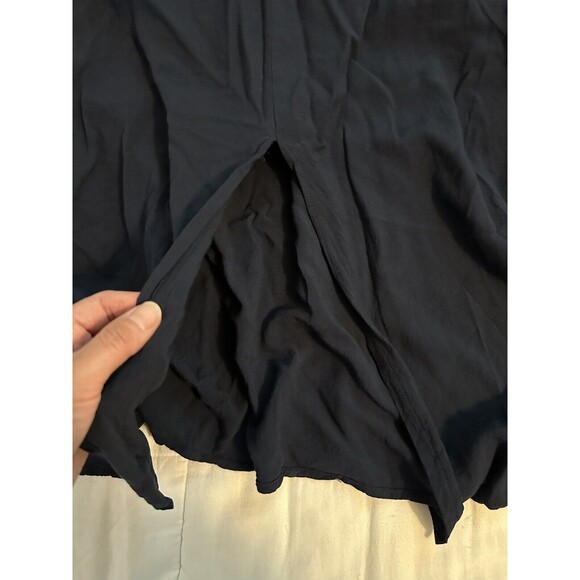 ABERCROMBIE & FITCH Blue Embroidered Long Sleeve Boho Open Back Top Women SMALL - Picture 6 of 10